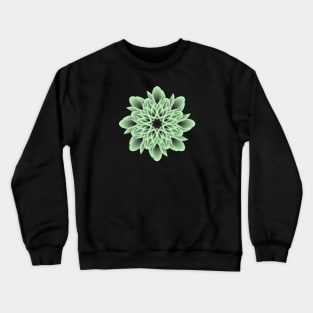 Beautiful and Artistic Light Green Flower Crewneck Sweatshirt